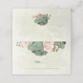 セージグリーン赤面花結婚植物薬 プレイスカード (外部開封)