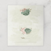 セージグリーン赤面花結婚植物薬 プレイスカード (外部開封)