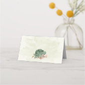 セージグリーン赤面花結婚植物薬 プレイスカード (裏面)