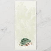 セージグリーン赤面花結婚植物薬 メニュー (裏面)