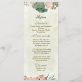 セージグリーン赤面花結婚植物薬 メニュー (正面)