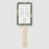 セージグリーン金ゴールドアゲート結婚式 プログラム ハンドファン (裏面)