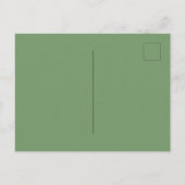 セージグリーン金ゴールドスター卒業パーティモダンー年 インビテーションポストカード (裏面)
