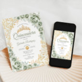 セージグリーン金ゴールドフローラキンセアニェラ 招待状