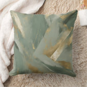 セージグリーン金ゴールドベージュカラー クッション (ブランケット)