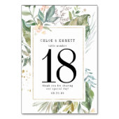 セージグリーン金ゴールドボタニッ結婚クス テーブルナンバー (裏面)