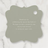 セージグリーン金ゴールドユーカリ結婚スありがとう フェイバータグ (裏面)