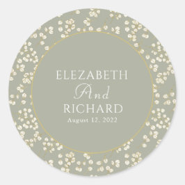 セージグリーン金ゴールドユーカリ離れスグリーナリー ラウンドシール