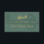 セージグリーン金ゴールドヴィンテージ実在鍵エステート 名刺<br><div class="desc">セージグリーン金ゴールドヴィンテージ実在鍵エステート</div>