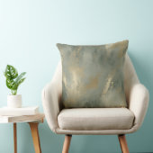 セージグリーン金ゴールド抽象芸術 クッション (椅子)