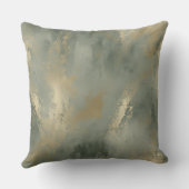 セージグリーン金ゴールド抽象芸術 クッション (裏面)