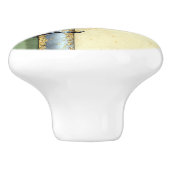 セージグリーン金ゴールド産業抽象芸術ホーム セラミックノブ (側面)