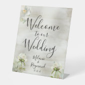 セージグリーン金ゴールド結婚歓迎カスタマイズ 台座サイン (正面)