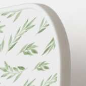 セージグリーン離れ春パーソナライズされた名 ピックルボールラケット (左詳細)