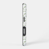 セージグリーン離れ春パーソナライズされた名 iPhoneケース (右側面)