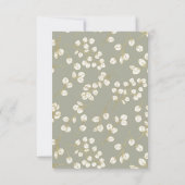 セージグリーン離れ金ゴールドグリーン結婚リー 出欠カード (裏面)