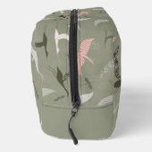 セージグリーン飛んでいるに鶴の模様 ドップキット (右)