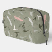 セージグリーン飛んでいるに鶴の模様 ドップキット (右コーナー)