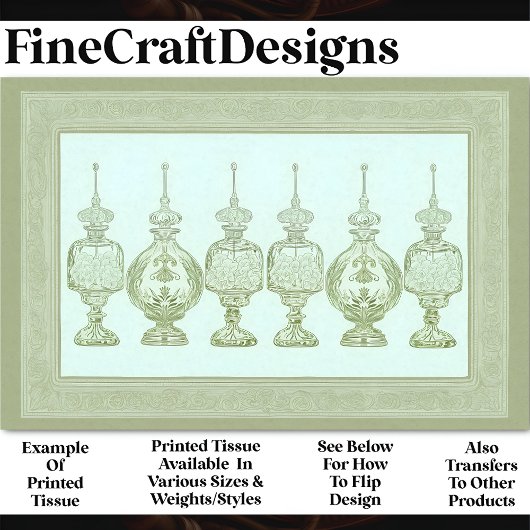 セージグリーン香水ボトルデカンターズAD8デカッページ 薄葉紙