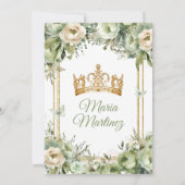 セージグリーン&アイボリーフローラプリンセスキンセアニラ 招待状 (裏面)