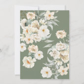 セージグリーン&アイボリーフローラモノグラムクレスト結婚ズ 招待状 (裏面)