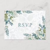 セージグリーン アイボリー ユーカリ ウェディング RSVP (正面)