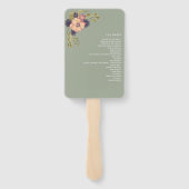 セージグリーン ウェディング プログラム ハンドファン (裏面)