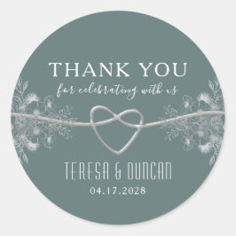 セージグリーン ウェディング ラウンドシール