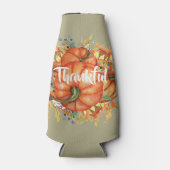 セージグリーン&オレンジパンプキンバウンティサンクスギビング ボトルクーラー (正面)