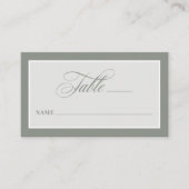 セージグリーン | クラシックアンドラ結婚ックスフラット プレイスカード (正面)