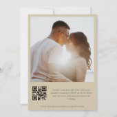 セージグリーン&クリームはっきりしたタイポグラフィQRコー結婚ド 招待状 (裏面)