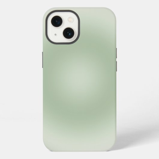 セージグリーン+グラデーション+オーラ iPhoneケース (裏面)