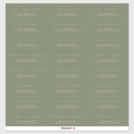 セージグリーン ゴールド シンプル フォーマル ウェディング アドレス シール