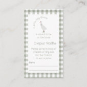 セージグリーン シリーリトルグース おむつくじチケット エンクロージャーカード (正面)