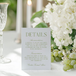 セージグリーン&スカイブルー結婚ズ詳細 エンクロージャーカード