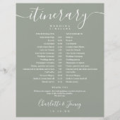 セージグリーン スケジュール ウェディング アイテム タイムライン (正面)