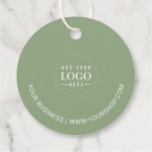 セージグリーン |ハート手作りクラフトパッケージラベル フェイバータグ (裏面)