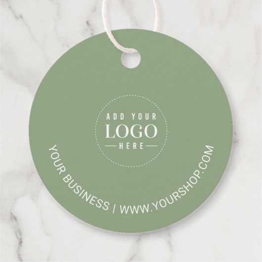 セージグリーン |ハート手作りクラフトパッケージラベル フェイバータグ (裏面)