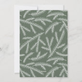 セージグリーン |パイン枝メリークリスマスフォト シーズンカード (裏面)