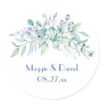 セージグリーン&ブルーグリーン結婚リーズモノグラム