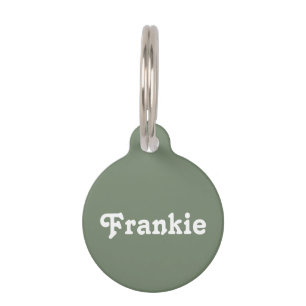 セージグリーン ペット　ネームタグ