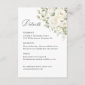 セージグリーン+ホワイトフラワーの結婚式詳細・挙式 エンクロージャーカード (正面)