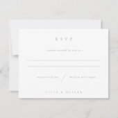 セージグリーン&ホワイトボホ結婚ズモダン 出欠カード (正面)