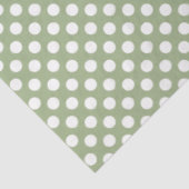 セージグリーン&ホワイト水玉模様ティッシュペーパー 薄葉紙 (詳細)