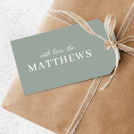 セージグリーン |ミニマモダンリストスタイリッシュエレガント ギフトタグ