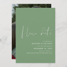 セージグリーン ミニマル フォト 新しい日 結婚式