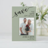 セージグリーン ラブスクリプト 写真付きSave the Date セーブザデート (スタンド正面)