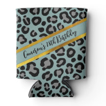 セージグリーン レオパード ガーリー チーター 名前入り