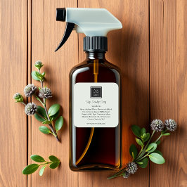 セージグリーン |ロゴ原料の製品ラベル スクエアシール