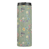 セージグリーン ワイルドフラワーズ オーダーメイド タンブラー (裏面)